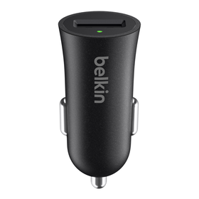 Quick Charge 3.0 Car Charger with USB-A to USB-C Cable (USB Type-C), Black, hi-res